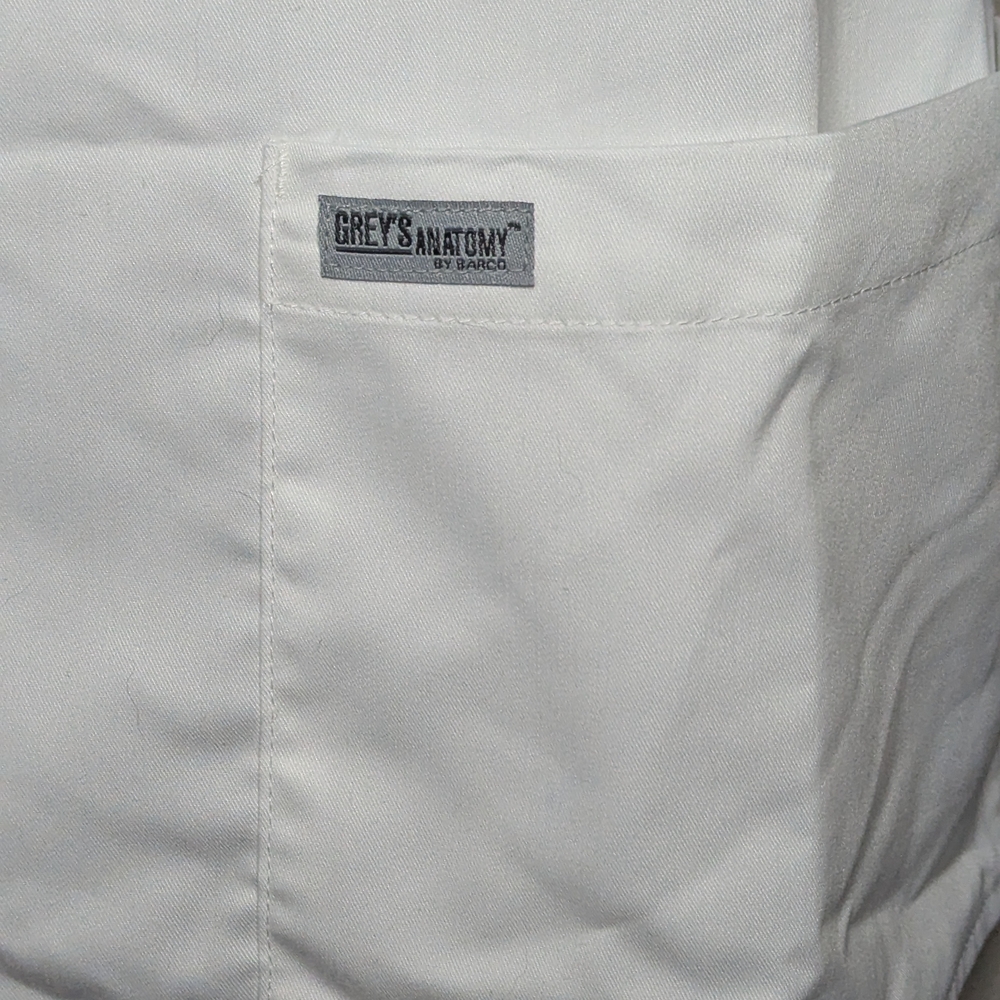 Grey’s Anatomy by Barco Riley White Mock Wrap Scrub Top Small NWT - Picture 8 of 15
